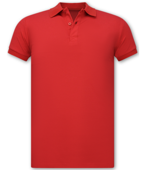 New Ment Heren Polo - Poloshirts Heren Korte Mouw - Polo Shirt Heren - Slim Fit - A150 - Rood