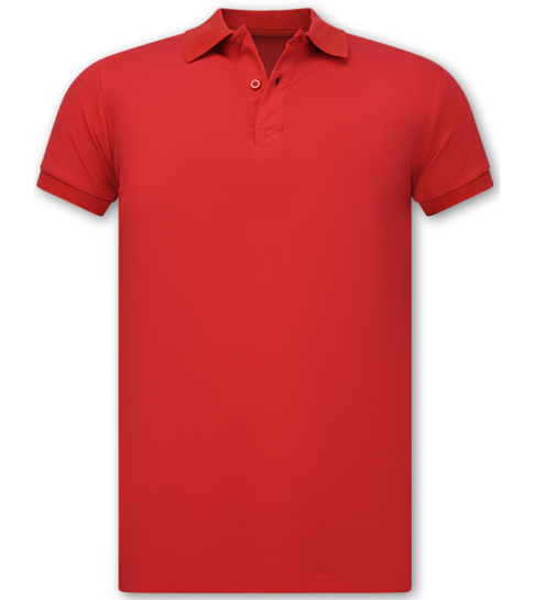New Ment Heren Polo - Poloshirts Heren Korte Mouw - Polo Shirt Heren - Slim Fit - A150 - Rood
