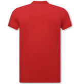 True Rise Heren Polo - Poloshirts Heren Korte Mouw - Polo Shirt Heren - Slim Fit - A150 - Rood