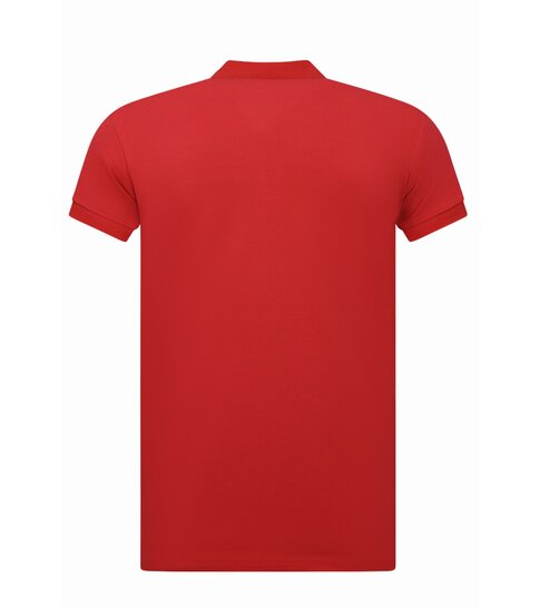 True Rise Heren Polo - Poloshirts Heren Korte Mouw - Polo Shirt Heren - Slim Fit - A150 - Rood