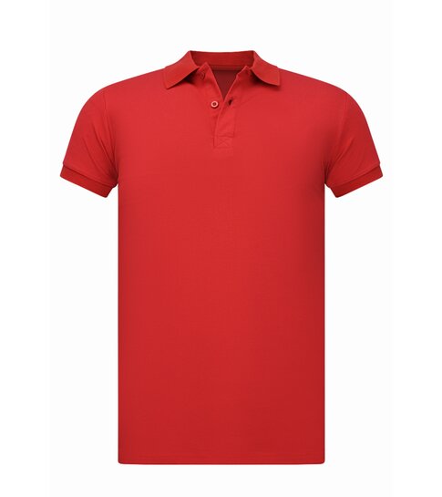 New Ment Heren Polo - Poloshirts Heren Korte Mouw - Polo Shirt Heren - Slim Fit - A150 - Rood