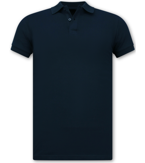 True Rise Heren Polo - Polo Heren Korte Mouw - Polo Shirt Heren -  Slim Fit - A150 - Donker Blauw
