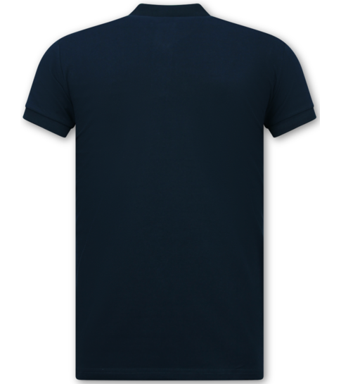 True Rise Heren Polo - Polo Heren Korte Mouw - Polo Shirt Heren -  Slim Fit - A150 - Donker Blauw