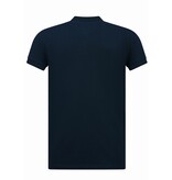 True Rise Heren Polo - Polo Heren Korte Mouw - Polo Shirt Heren -  Slim Fit - A150 - Donker Blauw