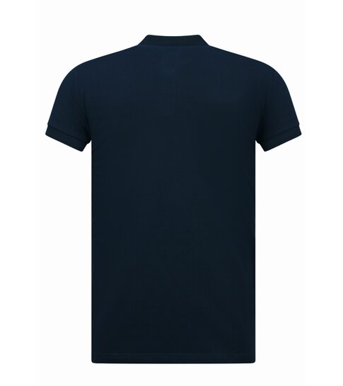 New Ment Heren Polo - Polo Heren Korte Mouw - Polo Shirt Heren -  Slim Fit - A150 - Donker Blauw