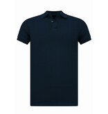 True Rise Heren Polo - Polo Heren Korte Mouw - Polo Shirt Heren -  Slim Fit - A150 - Donker Blauw