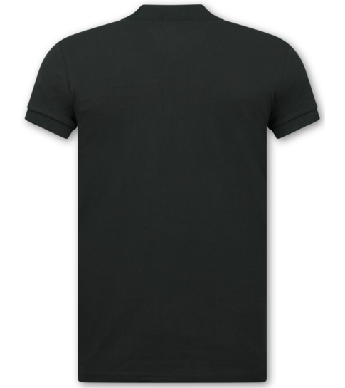 True Rise Polo Shirt Heren - Heren Poloshirts Korte Mouw - Polo Heren Slim Fit - A150 - Zwart