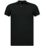 New Ment Polo Shirt Heren - Heren Poloshirts Korte Mouw - Polo Heren Slim Fit - A150 - Zwart