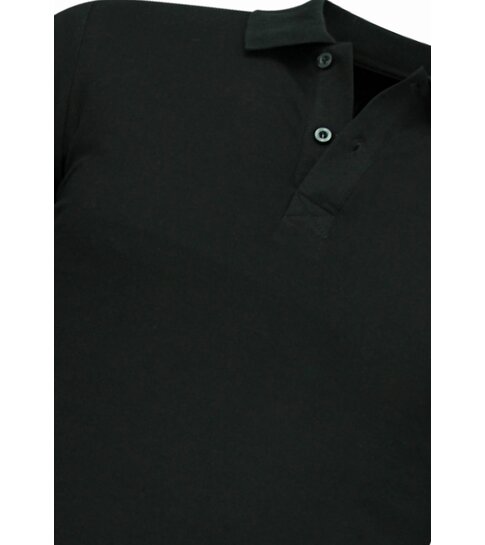 True Rise Polo Shirt Heren - Heren Poloshirts Korte Mouw - Polo Heren Slim Fit - A150 - Zwart