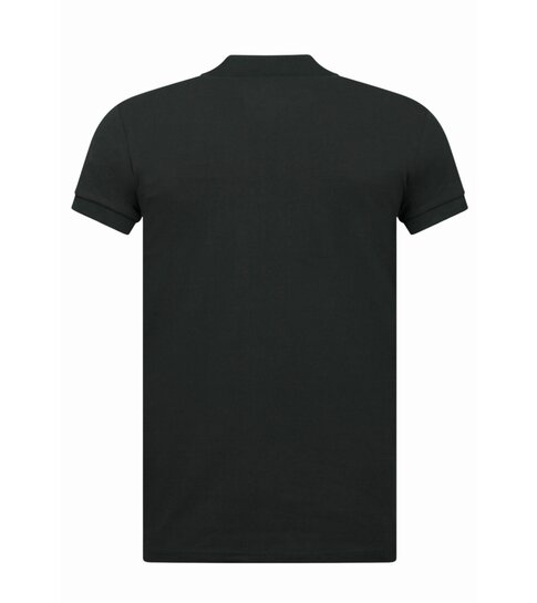 New Ment Polo Shirt Heren - Heren Poloshirts Korte Mouw - Polo Heren Slim Fit - A150 - Zwart