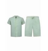 ENOS Ribbed  Oversized  Shirt - Zomerset Heren - Short heren / Oversized shirt Heren  - Twinset - F-919 - Beige