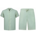 ENOS Ribbed  Oversized  Shirt - Zomerset Heren - Short heren / Oversized shirt Heren  - Twinset - F-919 - Beige
