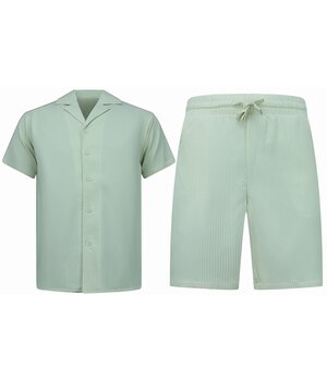 ENOS Ribbed  Oversized  Shirt - Zomerset Heren - Short heren / Oversized shirt Heren  - Twinset - F-919 - Beige