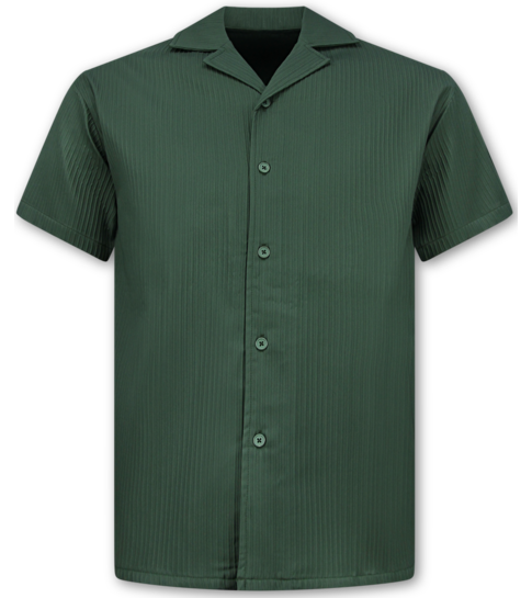 ENOS Zomerset Heren - Ribbed Oversized  Shirt - Shorts heren / Oversized T shirt Heren  - Twinset - F-919 - Groen