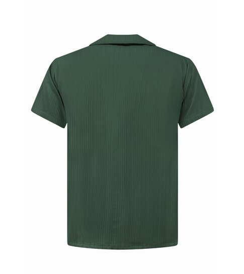 ENOS Zomerset Heren - Ribbed Oversized  Shirt - Shorts heren / Oversized T shirt Heren  - Twinset - F-919 - Groen