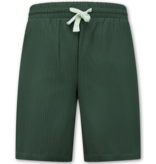 ENOS Zomerset Heren - Ribbed Oversized  Shirt - Shorts heren / Oversized T shirt Heren  - Twinset - F-919 - Groen