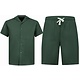 Zomerset Heren - Ribbed Oversized  Shirt - Shorts heren / Oversized T shirt Heren  - Twinset - F-919 - Groen