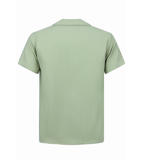 ENOS Twinset - Zomerset Heren - Ribbed Oversized  Shirt - Shorts heren / Oversized T shirt Heren  - F-919 - Bruin