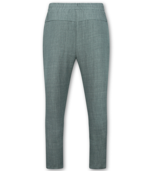 ENOS Twinset -  Zomerset Heren - Linnen Look Shirt Heren - Zomer Broek Heren - MG-011 - Grijs