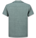 ENOS Twinset -  Zomerset Heren - Linnen Look Shirt Heren - Zomer Broek Heren - MG-011 - Grijs