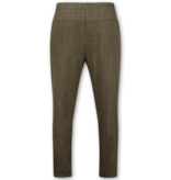 ENOS Linnen Twinset - Linnen Zomerset Heren - Linnen Overhemd Heren - Linnen Broek Heren - MG-011 - Bruin