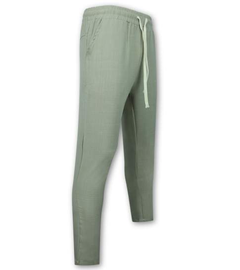 ENOS Twinset - Zomerset Heren - Linnen Look Overhemd Heren - Zomer Broek Heren - MG-011 - Beige