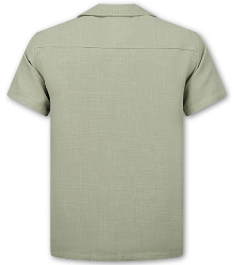 ENOS Twinset - Zomerset Heren - Linnen Look Overhemd Heren - Zomer Broek Heren - MG-011 - Beige