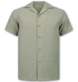 ENOS Twinset - Zomerset Heren - Linnen Look Overhemd Heren - Zomer Broek Heren - MG-011 - Beige