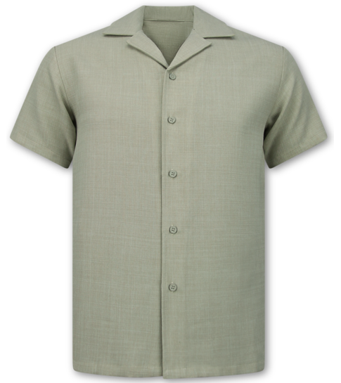 ENOS Twinset - Zomerset Heren - Linnen Look Overhemd Heren - Zomer Broek Heren - MG-011 - Beige