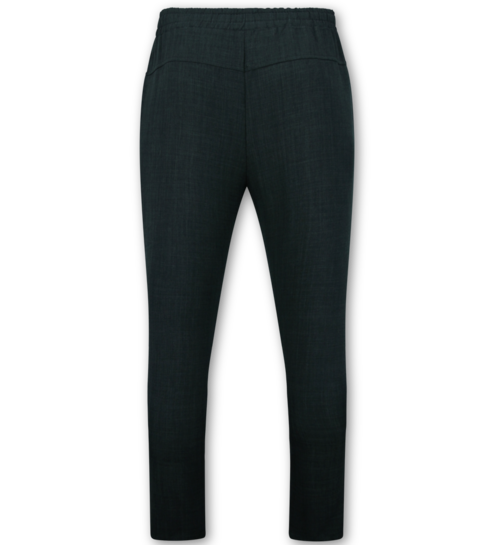 ENOS Zomerset Heren - Twinset - Linnen Look Overhemd Heren - Zomer Broek Heren - MG-012 - Zwart