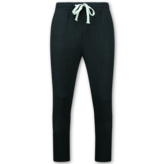 ENOS Zomerset Heren - Twinset - Linnen Look Overhemd Heren - Zomer Broek Heren - MG-012 - Zwart