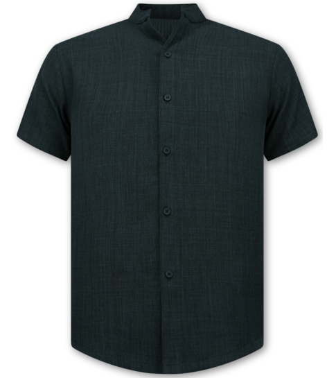 ENOS Linnen Zomerset Heren - Linnen Twinset - Linnen Overhemd Heren - Zomer Broek Heren - MG-012 - Zwart