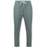ENOS Zomerset Heren - Twinset - Linnen Look Overhemd Heren - Zomer Broek Heren - MG-012 - Grijs