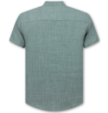 ENOS Linnen Zomerset Heren - Linnen Twinset - Linnen Overhemd Heren - Zomer Broek Heren - MG-012 - Grijs