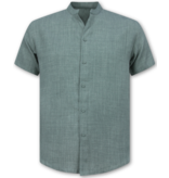 ENOS Linnen Zomerset Heren - Linnen Twinset - Linnen Overhemd Heren - Zomer Broek Heren - MG-012 - Grijs