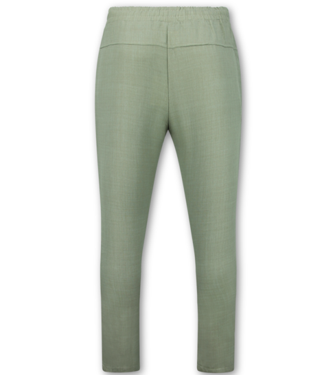 ENOS Linnen Zomerset Heren - Linnen Twinset - Linnen Overhemd Heren - Zomer Broek Heren - MG-012 - KHAKI