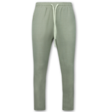 ENOS Linnen Look Zomerset Heren - Twinset - Linnen look Overhemd Heren - Zomer Broek Heren - MG-012 - KHAKI