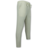 ENOS  Zomerset Heren -  Twinset - Linnen Look Overhemd Heren - Zomer Broek Heren - MG-012 - Beige