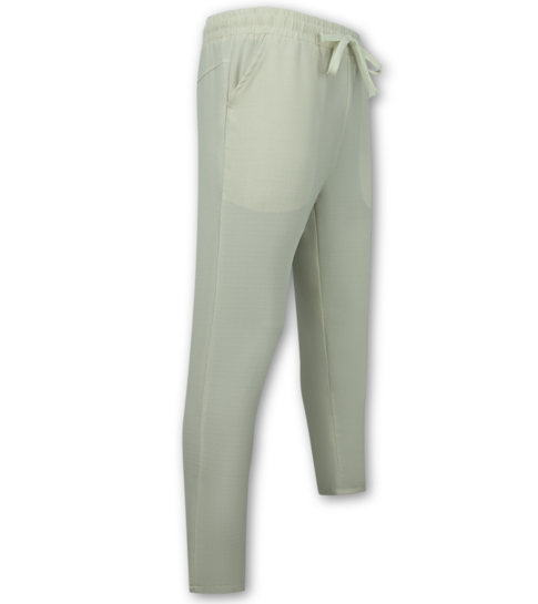 ENOS  Zomerset Heren -  Twinset - Linnen Look Overhemd Heren - Zomer Broek Heren - MG-012 - Beige