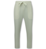 ENOS  Zomerset Heren -  Twinset - Linnen Look Overhemd Heren - Zomer Broek Heren - MG-012 - Beige