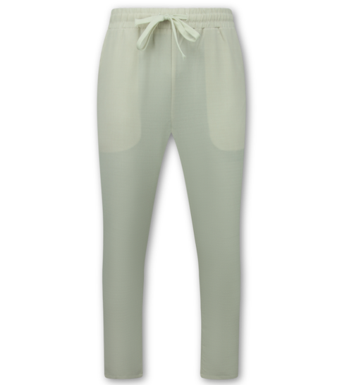 ENOS  Zomerset Heren -  Twinset - Linnen Look Overhemd Heren - Zomer Broek Heren - MG-012 - Beige