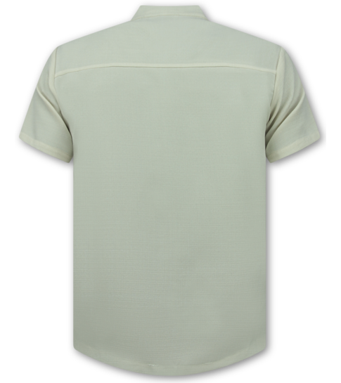 ENOS  Zomerset Heren -  Twinset - Linnen Look Overhemd Heren - Zomer Broek Heren - MG-012 - Beige