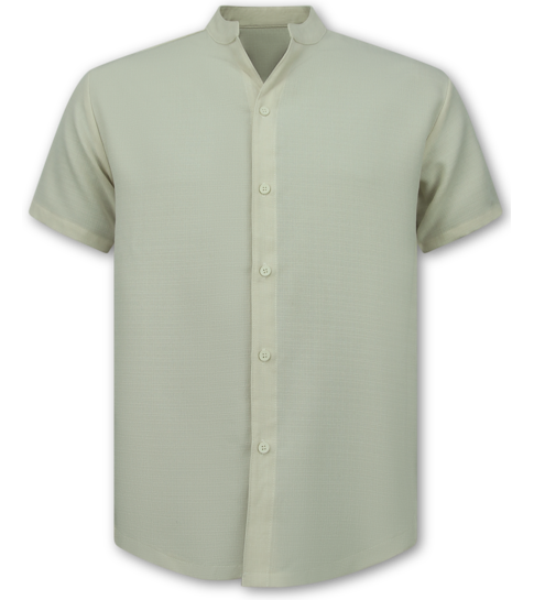 ENOS  Zomerset Heren -  Twinset - Linnen Look Overhemd Heren - Zomer Broek Heren - MG-012 - Beige