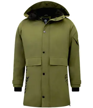 Enos Nette Heren Winterjassen - 9803 - Groen