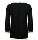 TONY BACKER Imitatie Bontjas Parka - Lammy Coat - 538ZNW - Zwart