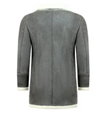 TONY BACKER Imitatie Bontjas Lang - Lammy Coat - 538GNW - Grijs