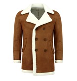 TONY BACKER Imitatie Bontjas - Lammy Coat Lang - 538BRNW - Bruin