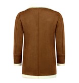 TONY BACKER Imitatie Bontjas - Lammy Coat Lang - 538BRNW - Bruin