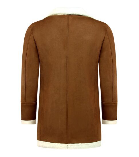 TONY BACKER Imitatie Bontjas - Lammy Coat Lang - 538BRNW - Bruin