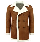 TONY BACKER Imitatie Bontjas - Lammy Coat Lang - 538BRNW - Bruin